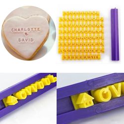 alphabet number cookie stamp fondant cake baking tools