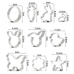 stainless steel easter cookie cutter variety styles