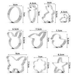 Stainless Steel Easter Cookie Cutter Variety Styles