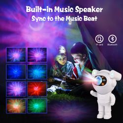 galaxy star projector: home room astronaut night light