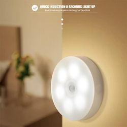 USB Motion Sensor Bedroom Night Light - LED Rechargeable