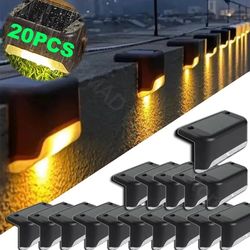 warm white solar step lamp - outdoor garden decoration
