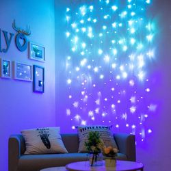 usb smart curtain lights, diy led string lights with music sync