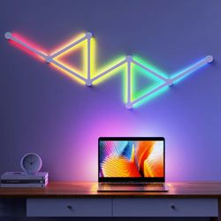 rgb smart room wall decoration lights with sound control & music sync, customizable night lights for tv backlight & home