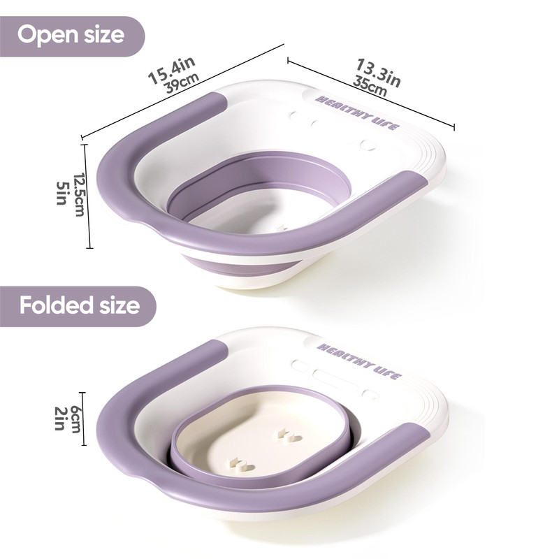 Pregnant Women Sitz Bath Tub Folding Toilet Basin for Postpartum Care Hemorrhoid Relief 12