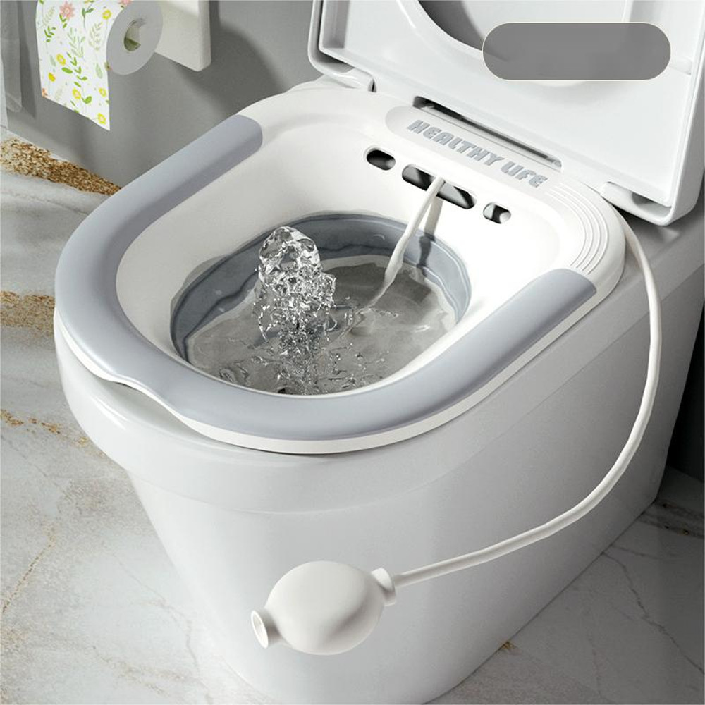Pregnant Women Sitz Bath Tub Folding Toilet Basin for Postpartum Care Hemorrhoid Relief