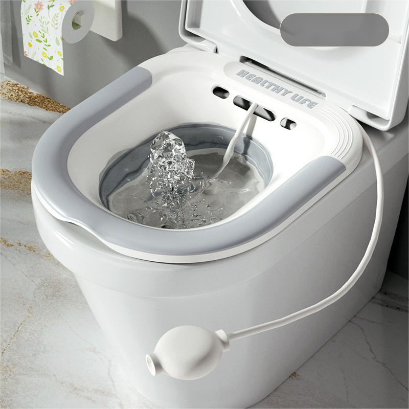 Pregnant Women Sitz Bath Tub Folding Toilet Basin for Postpartum Care Hemorrhoid Relief