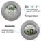 Mini Hygrometer Thermometer Round Digital LCD Monitor For Indoor Room Fahrenheit Celsius Humidity 2