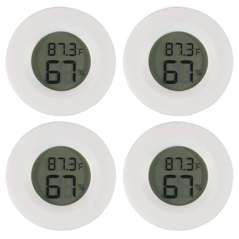 Mini Hygrometer Thermometer Round Digital LCD Monitor For Indoor Room Fahrenheit Celsius Humidity 6