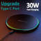 30W Fast Wireless Charger Pad QiCertified Charging Station for iPhone 151413 Samsung S23S22 X