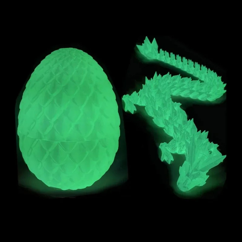 3D Printed Dragon Egg Full Articulated Dragon Model Movable Rotatable Desktop Ornament Kid Toy 9