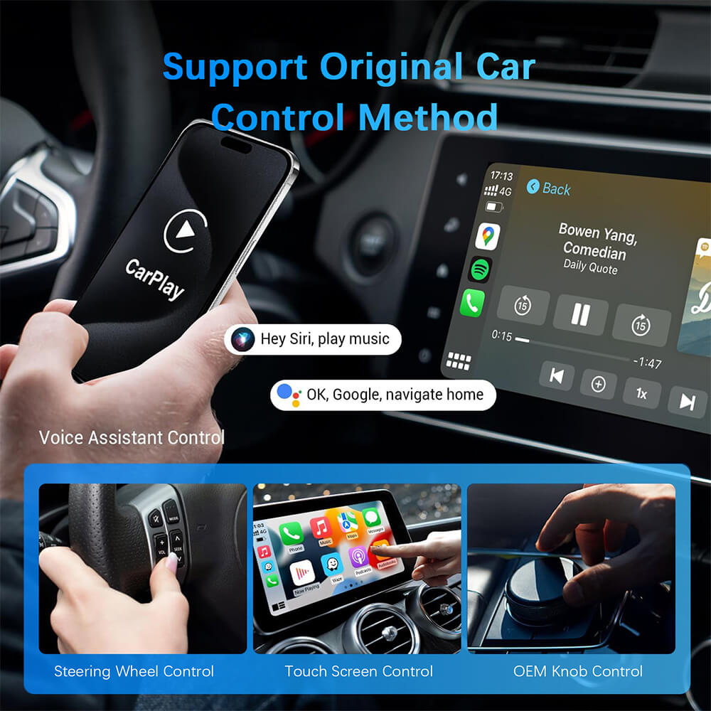 Wireless CarPlay Adapter Android Auto Dongle Plug Play USB Converter For OEM Stereo 5