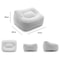 Compact Inflatable Travel Footrest PVC Flocked Pillow Stool for Home Office or Relaxing Outdoors