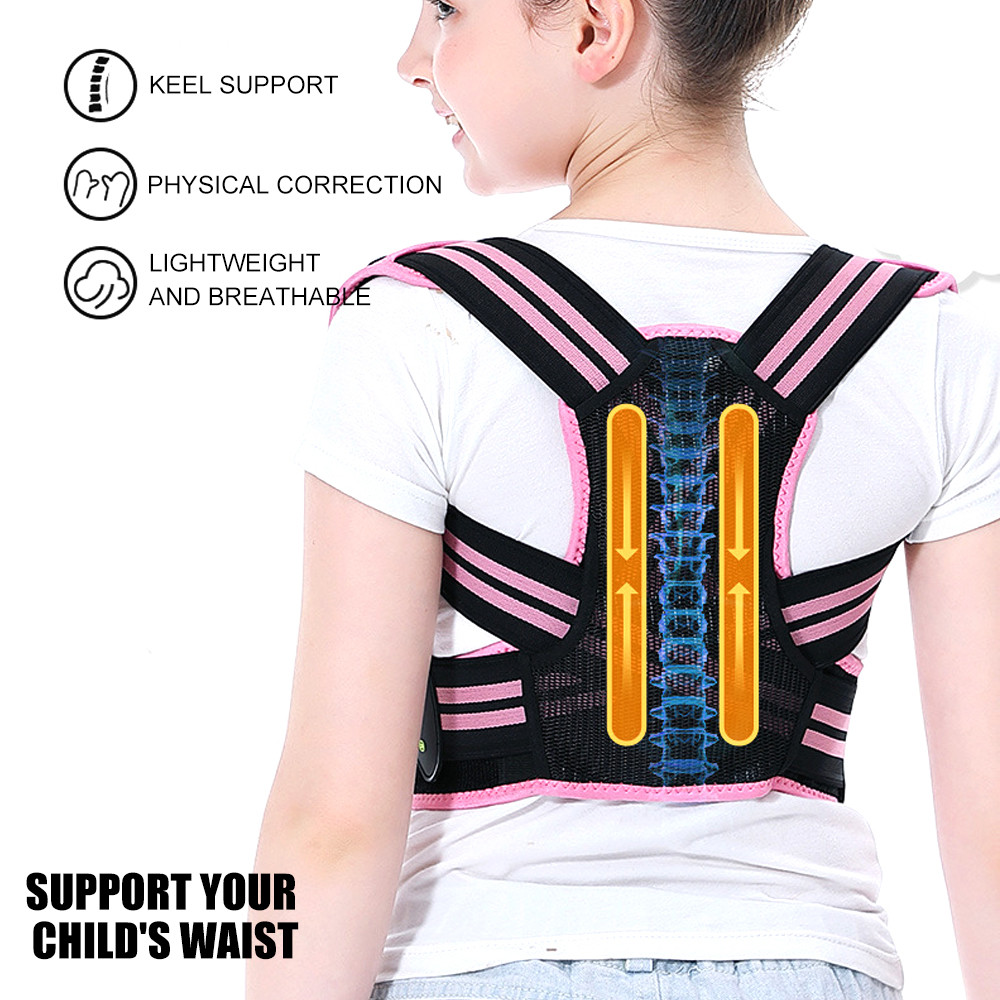 Kids Orthopedic Back Posture Corrector Adjustable Shoulder  Waist Support Belt for Teens