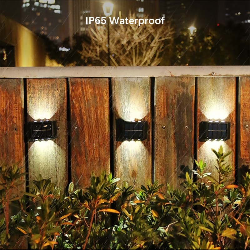 Waterproof Solar LED Wall Light Outdoor Dusk to Dawn Lighting for Porch Yard and Camping