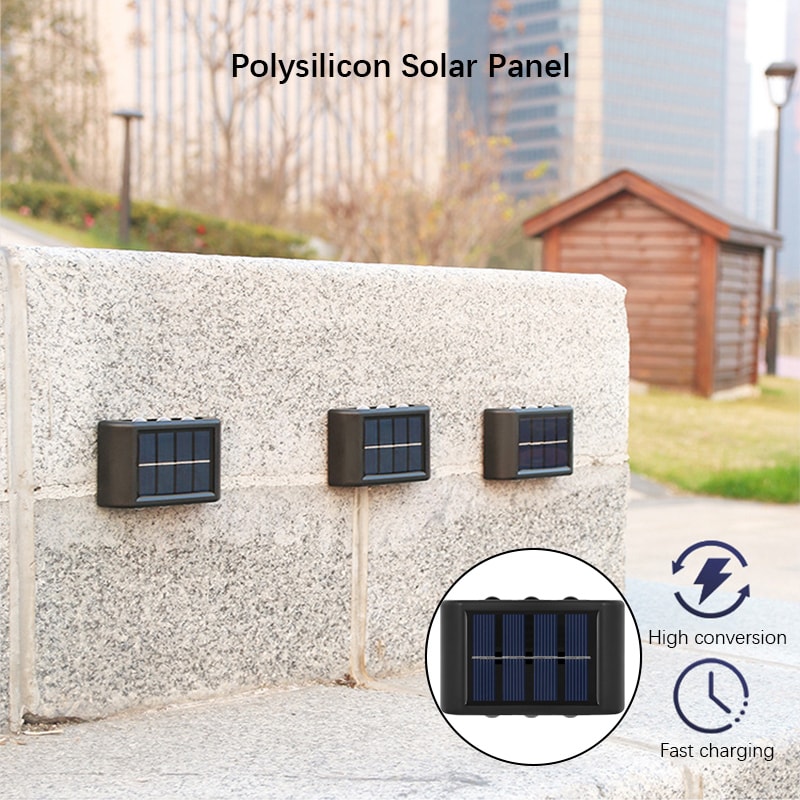 Waterproof Solar LED Wall Light Outdoor Dusk to Dawn Lighting for Porch Yard and Camping