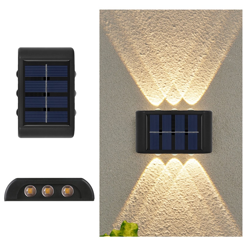 Waterproof Solar LED Wall Light Outdoor Dusk to Dawn Lighting for Porch Yard and Camping