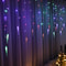 Outdoor LED Icicle Curtain String Lights 5M Drooping Christmas Garland for Garden Street and Wedd