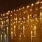 Outdoor LED Icicle Curtain String Lights 5M Drooping Christmas Garland for Garden Street and Wedd