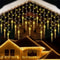 Outdoor LED Icicle Curtain String Lights 5M Drooping Christmas Garland for Garden Street and Wedd
