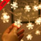 Snowflake Fairy Lights Snow LED String Lights USB Battery Operated for Christmas Bedroom Garden