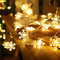 Snowflake Fairy Lights Snow LED String Lights USB Battery Operated for Christmas Bedroom Garden
