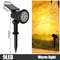 Adjustable LED Solar Spotlight IP65 Waterproof Outdoor Wall Ground Landscape Lighting