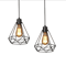 Nordic Geometric Iron Pendant Light Creative Retro Chandelier for Restaurant Bar Decor