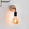Wood Wall Lamp Vintage Industrial Sconce Light Fixture E27 for Bedroom Dining Room and Bedside De