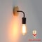 Wood Wall Lamp Vintage Industrial Sconce Light Fixture E27 for Bedroom Dining Room and Bedside De