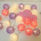 Colorful Cotton Ball LED String Lights BatteryOperated 4cm Garland for Holiday Wedding and Home