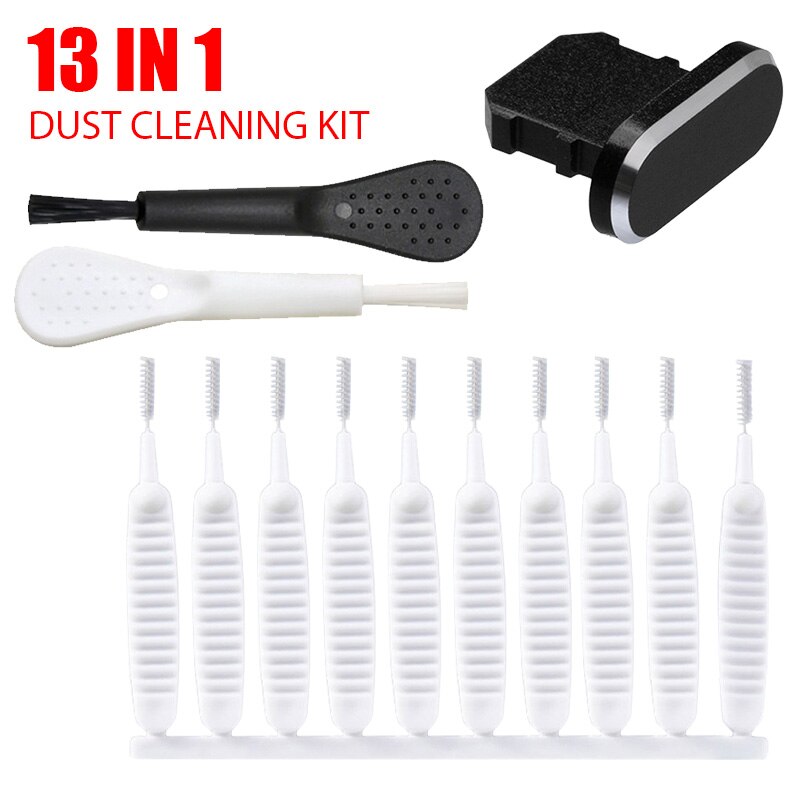 13PCS Dustproof Cleaning Brush Kit for iPhone Android Mobile Speaker Charging Port Cleaner
