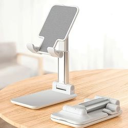 adjustable desk mobile phone & tablet holder stand. universal tabletop support for iphone, ipad, xiaomi & more