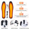 USB Rechargeable Heated Insoles Customizable Electric Heated Shoe Pads For Winter Skiing Hiking Out