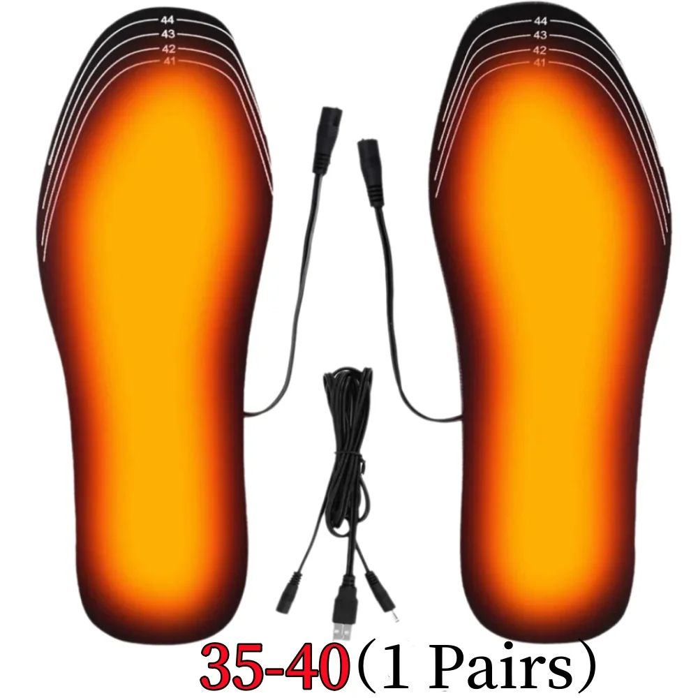 USB Rechargeable Heated Insoles Customizable Electric Heated Shoe Pads For Winter Skiing Hiking Out 6