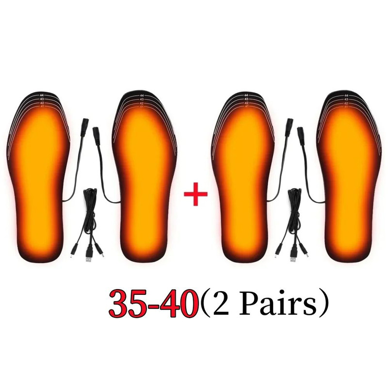 USB Rechargeable Heated Insoles Customizable Electric Heated Shoe Pads For Winter Skiing Hiking Out 7