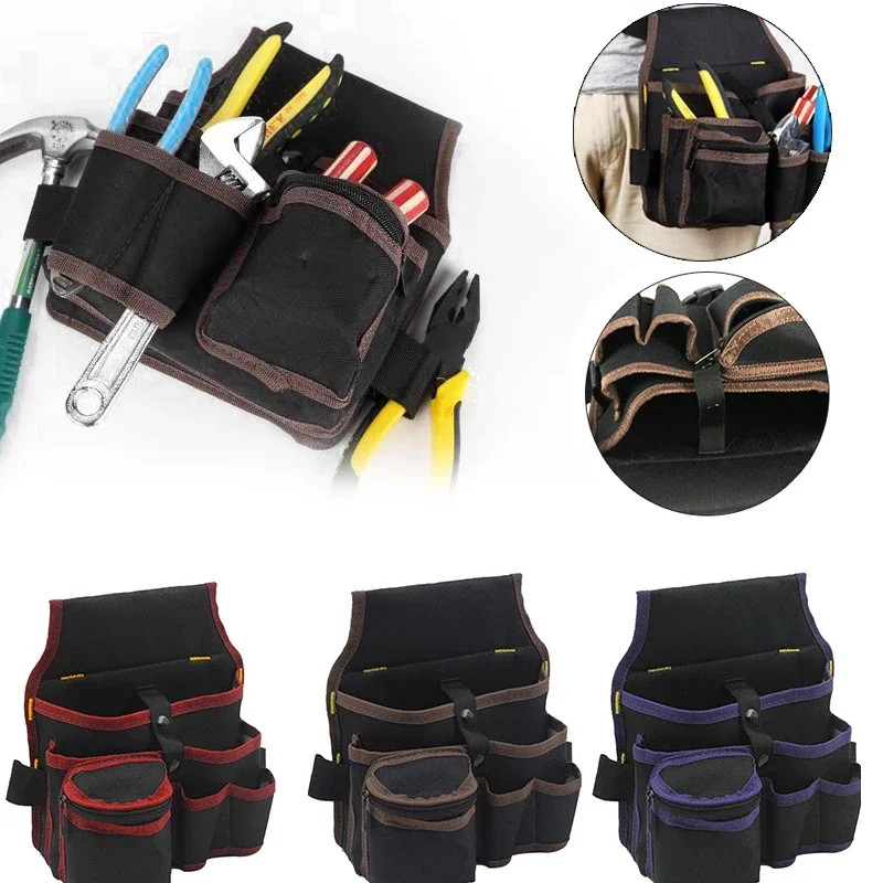HeavyDuty Electrician Tool Storage Pouch Multifunctional Waist Belt Bag For Hardware Wrench  Drill  3