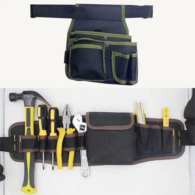 HeavyDuty Electrician Tool Storage Pouch Multifunctional Waist Belt Bag For Hardware Wrench  Drill  0