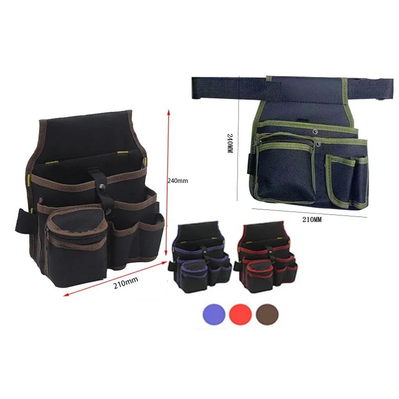 HeavyDuty Electrician Tool Storage Pouch Multifunctional Waist Belt Bag For Hardware Wrench  Drill  5