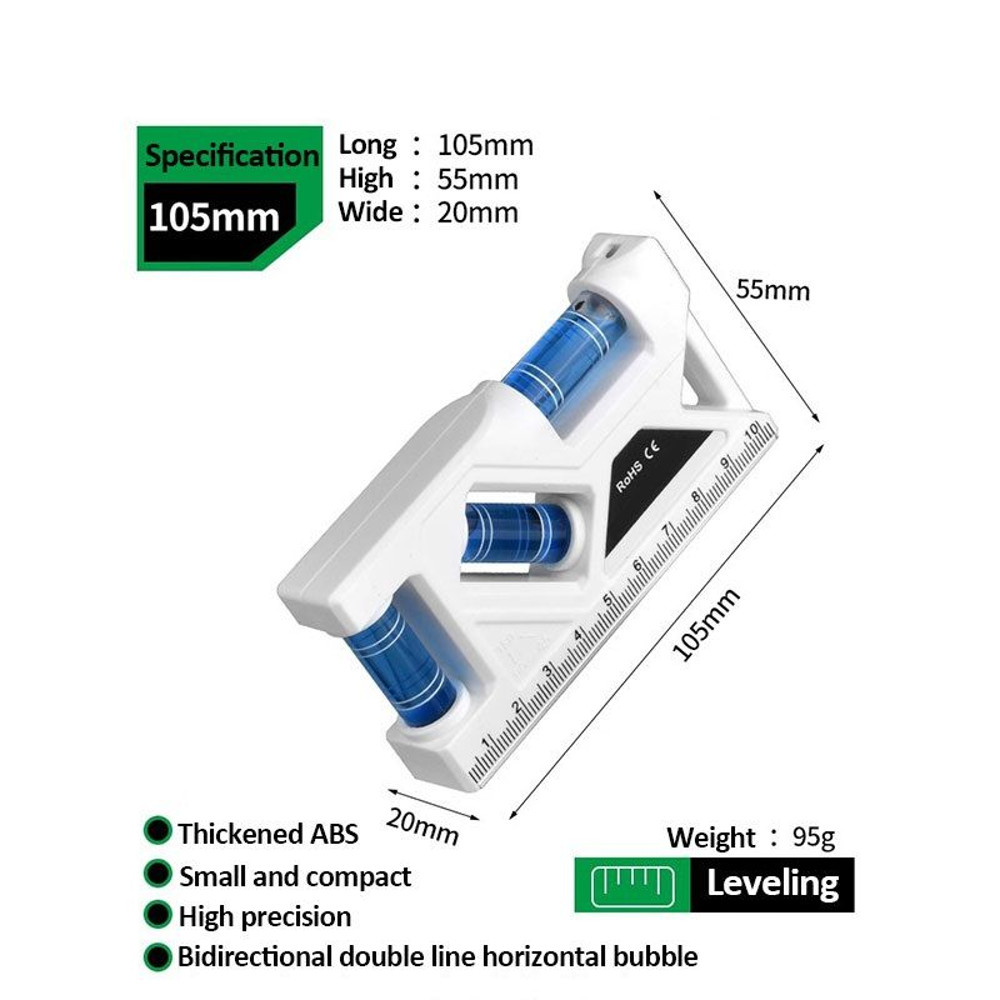 Mini Magnetic Pocket Level Gauge HighPrecision Horizontal  Vertical Protractor Ruler 5