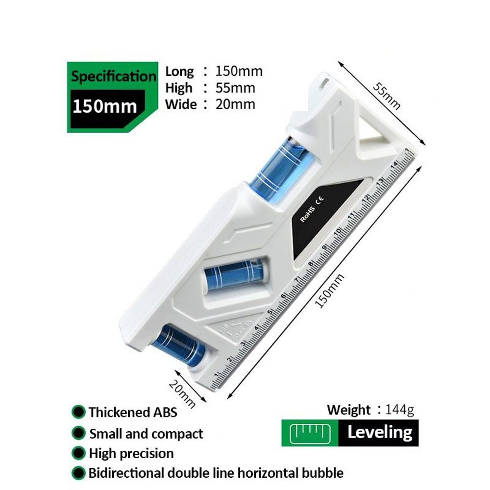 Mini Magnetic Pocket Level Gauge HighPrecision Horizontal  Vertical Protractor Ruler 7