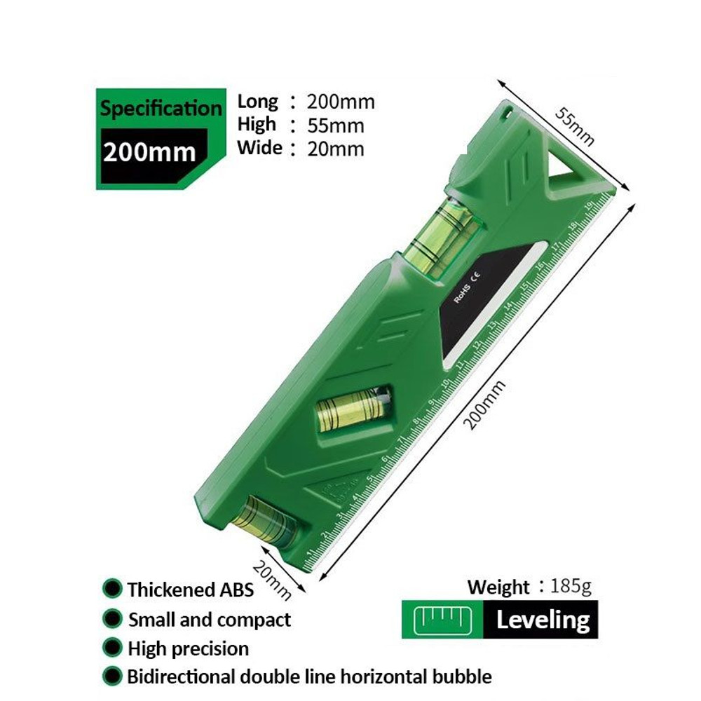 Mini Magnetic Pocket Level Gauge HighPrecision Horizontal  Vertical Protractor Ruler 10