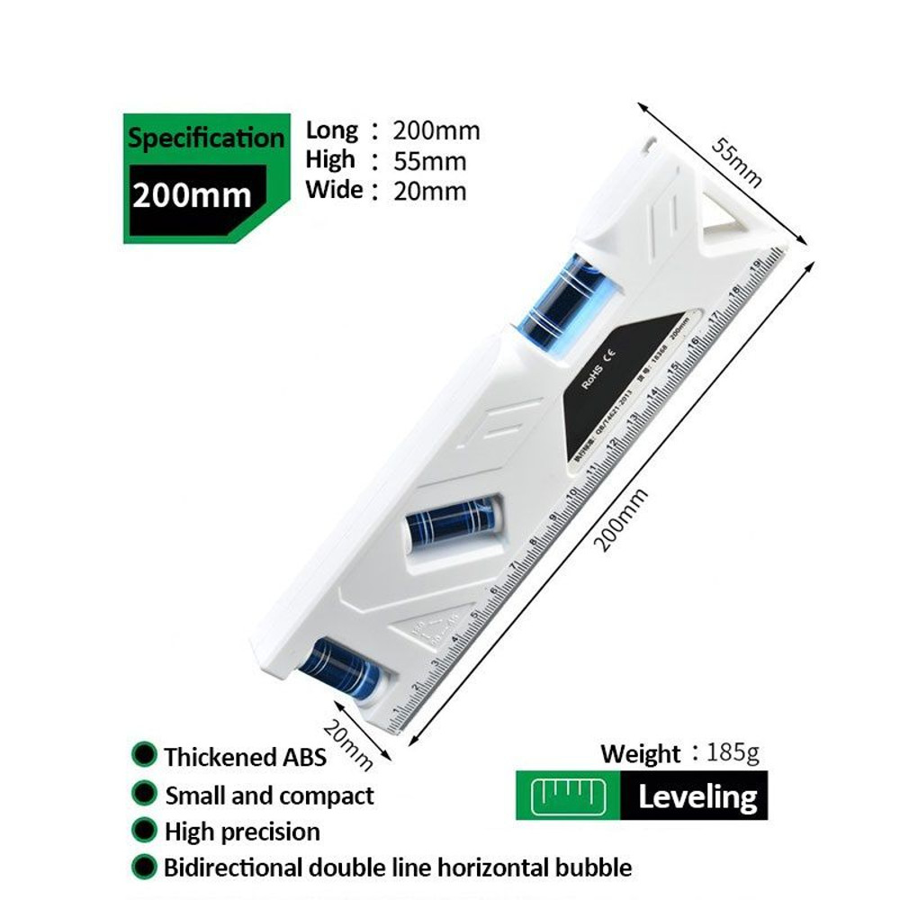 Mini Magnetic Pocket Level Gauge HighPrecision Horizontal  Vertical Protractor Ruler 9