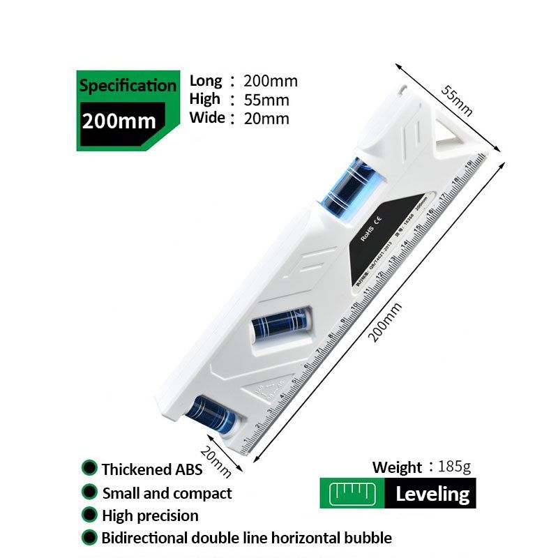 Mini Magnetic Pocket Level Gauge HighPrecision Horizontal  Vertical Protractor Ruler 9