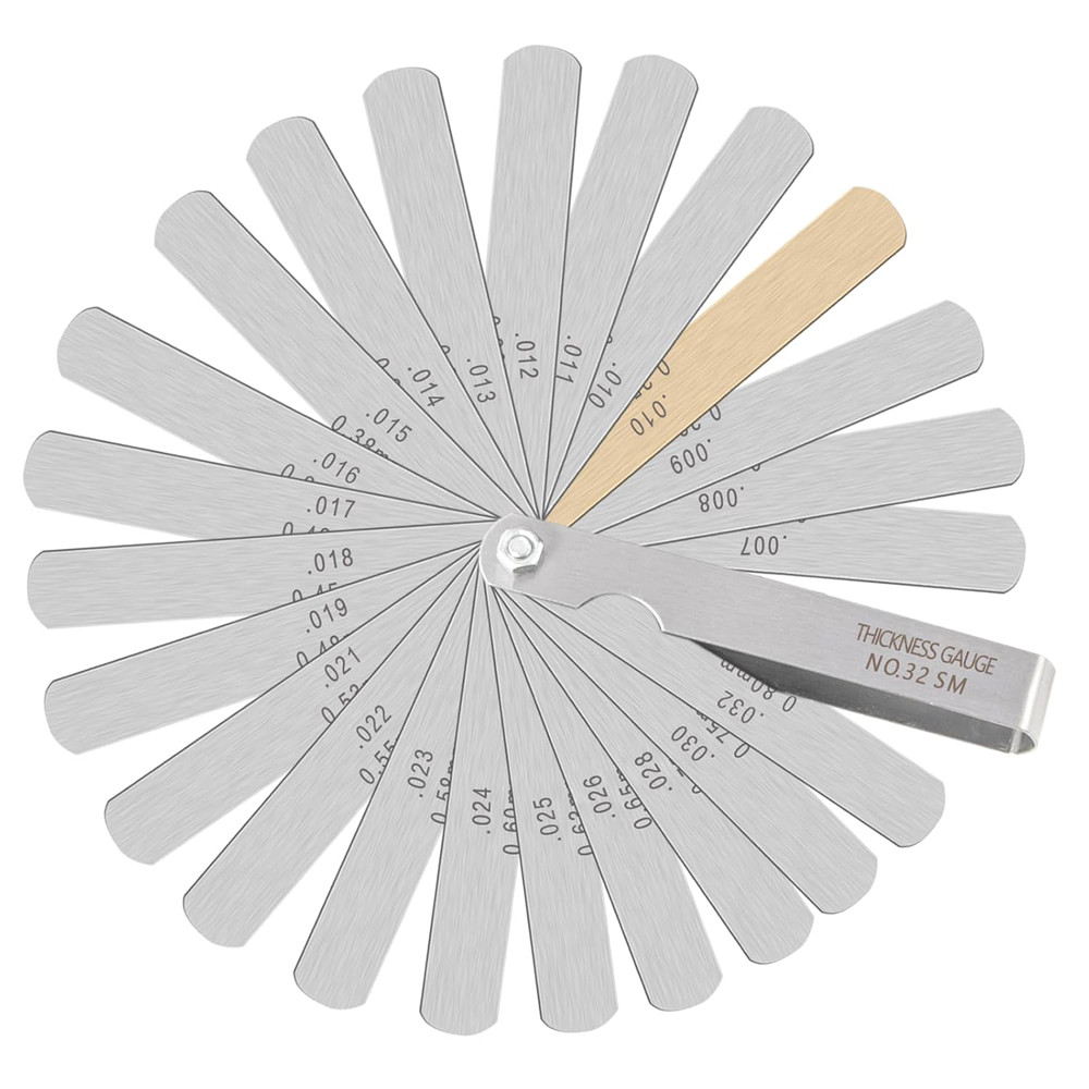 32Piece Stainless Steel Feeler Gauge Set Portable Durable DualMarked Gap Measuring Tool