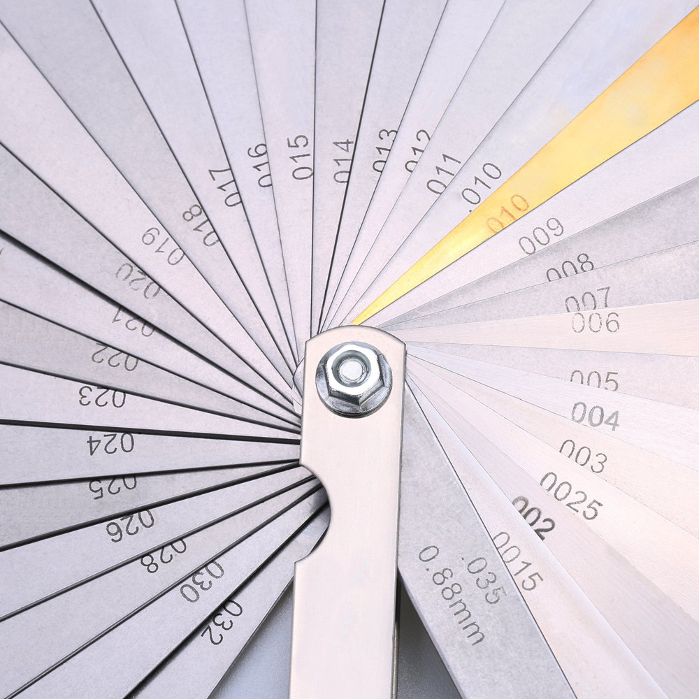 32Piece Stainless Steel Feeler Gauge Set Portable Durable DualMarked Gap Measuring Tool