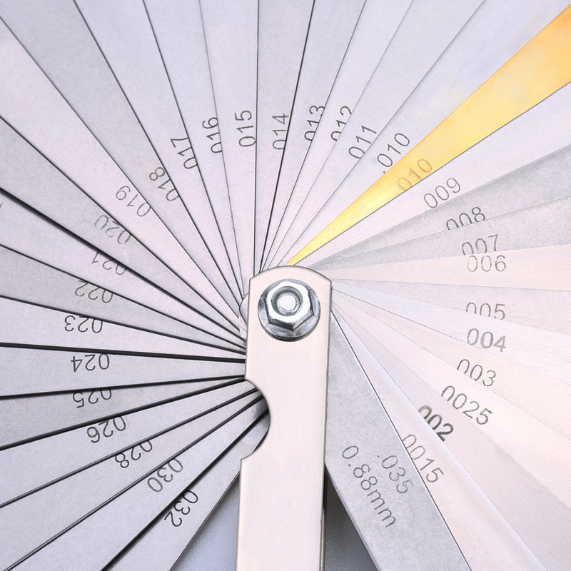 32Piece Stainless Steel Feeler Gauge Set Portable Durable DualMarked Gap Measuring Tool