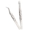 Electronics Industrial Precision Tweezers AntiStatic Stainless Steel Curved Straight Tip Forceps F 4