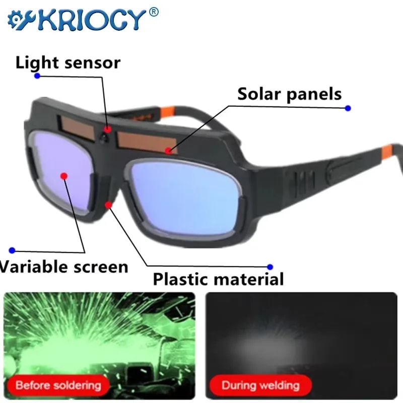 Solar AutoDimming Welding Goggles AntiGlare Argon Arc Eye Protection For Welders 0
