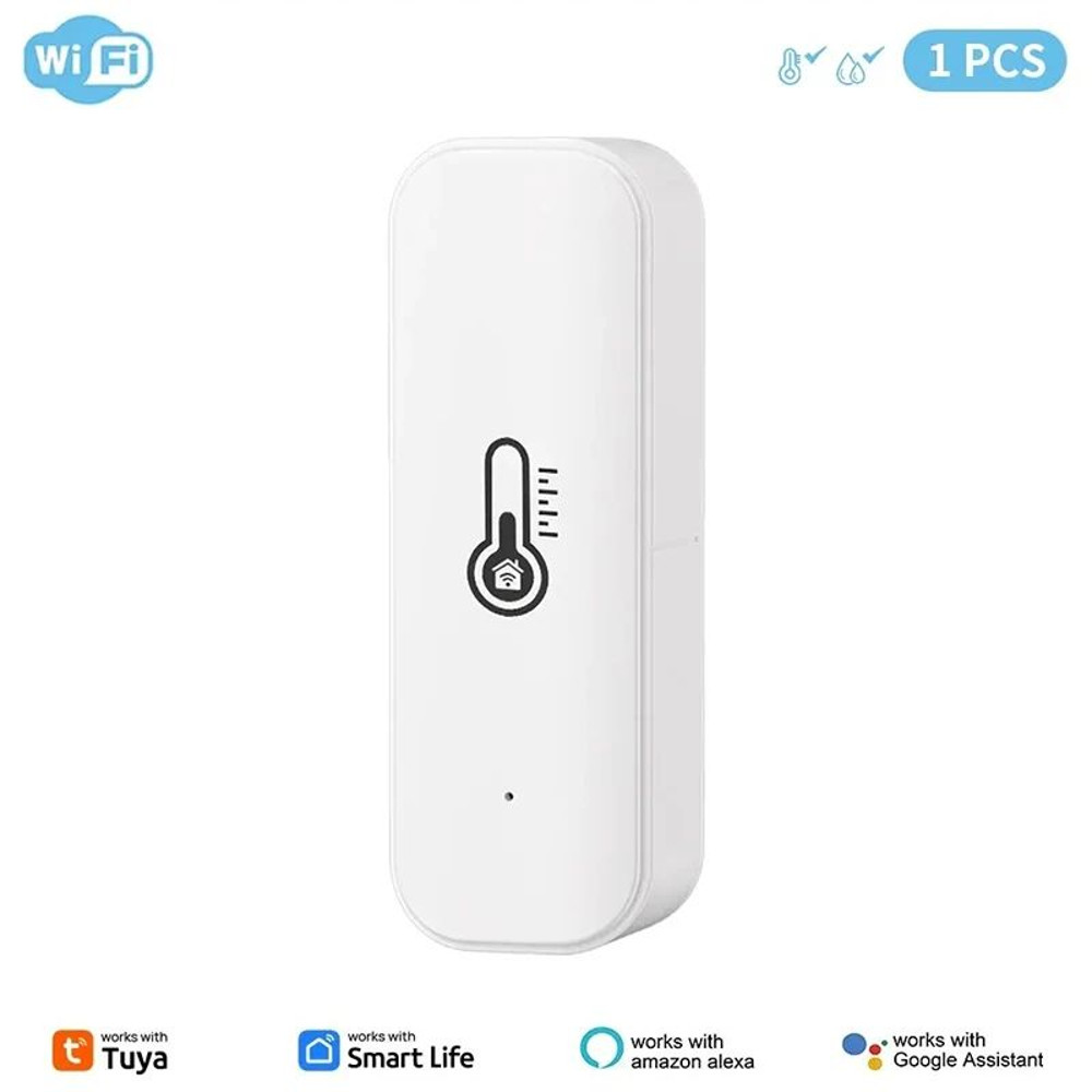 Smart WiFi Temperature And Humidity Sensor Wireless Remote Monitoring Via SmartLife App Works With 6